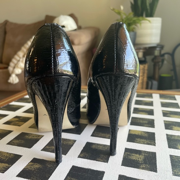 Joey black patent pointed toe stiletto heel 8 - Picture 8 of 11